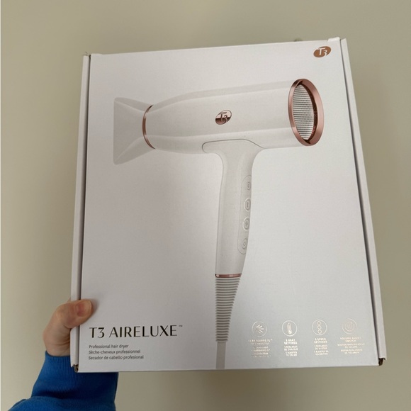 T3 Luxe White and Rose Gold Hair Dryer - Picture 9 of 9